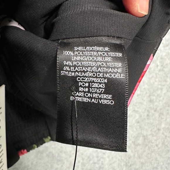 Alice + Olivia Jeanna Bustier Crop Top Camellia Floral Print Black Size 6 NWT - Picture 11 of 12